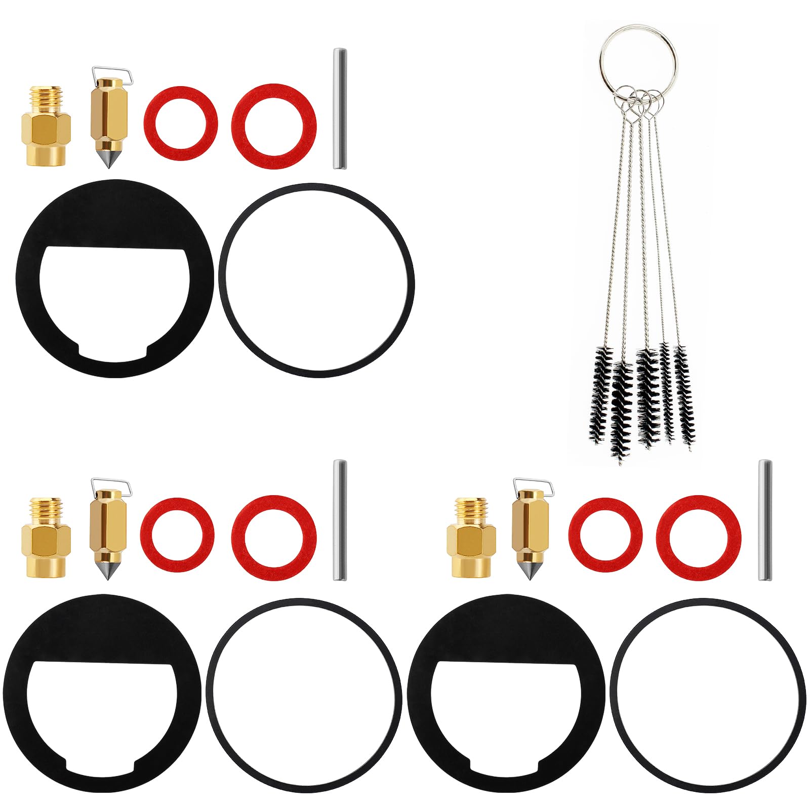QAZAKY Pack of 3 Carburetor Rebuild Kit Compatible with Kohler 2575701-S K-Series K90 K91 K141 K160 K161 K181 K191 K241 K301 K321 K330 K331 K341 K482 K532 4HP 6HP 7HP 8HP 10HP 12HP 14HP & 16HP-image-48