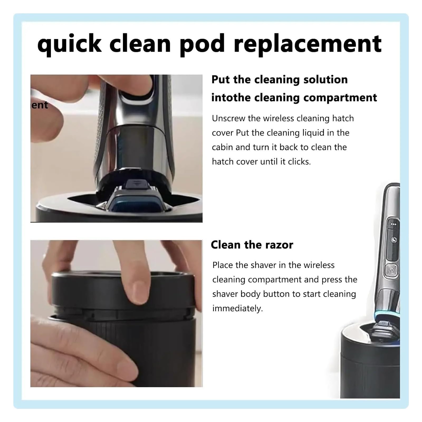 Cartucho De Repuesto Quick Clean Pod, Solución De Limpieza De 160 Ml