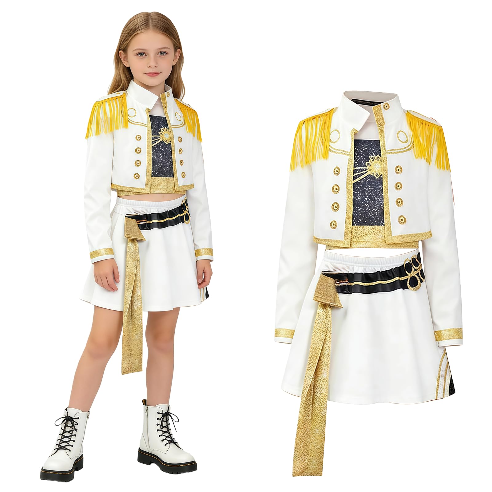 Disfraz para niña, diseño de estrella del pop para niña, disfraz de Ru-mi, juego completo para fiesta temática, disfraz de ídolo para escenarios, carnaval, Halloween — view 9