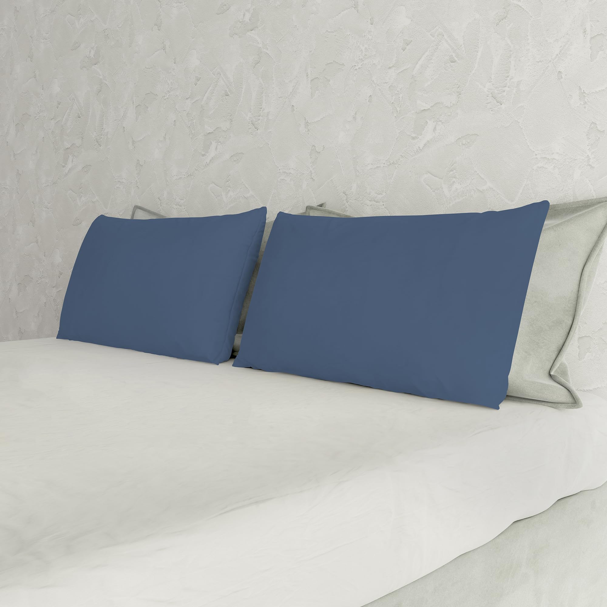 Italian Bed Linen Avio Max Color Couple Of Plain Color Pillowcases