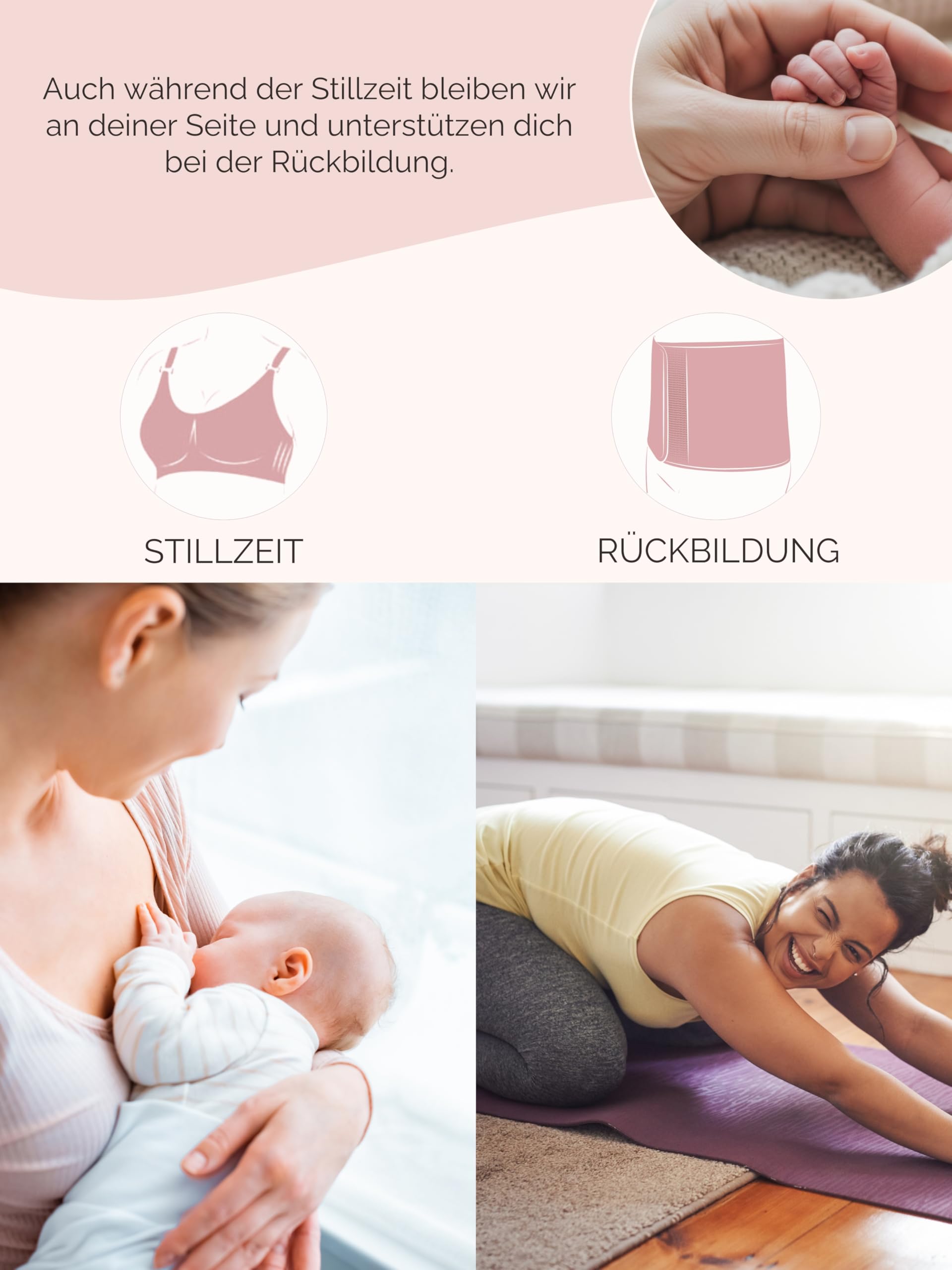 Herzmutter Umstandsrock - Rock für die Schwangerschaft - Mini oder Midi-Länge - Bleistift-Umstands-Rock - aus Baumwolle - festes Material - doppellagiger Bauchteil - 6500_6600