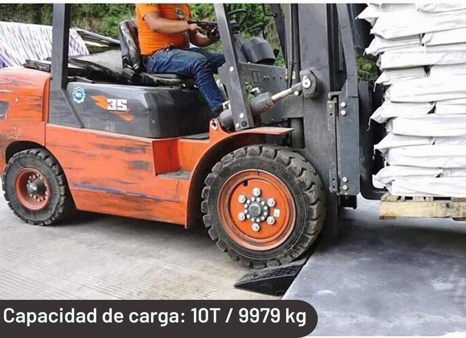 uyoyous Rampa de bordillo de goma de 10 cm de altura, rampa de umbral de puerta de goma sólida, rampa de carga de borde de bordillo, cuñas de carga, rampa de carga para coche, silla de ruedas, acera