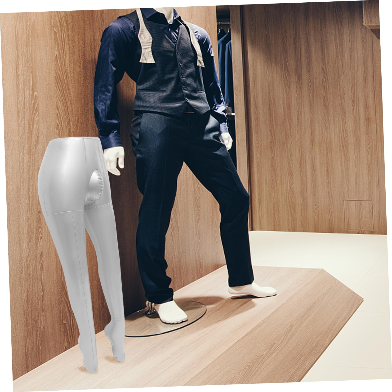 PRETYZOOM Mannequin et Technologie Anti-Fuite en PVC Homme Argenté pour Pantalon Gonflable Design Gonflable pour Usage Personnel et Exposition