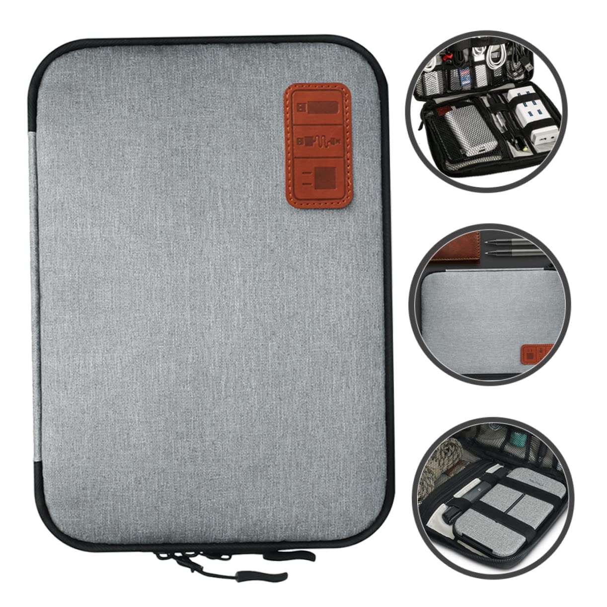 HOMSFOU 3pièces Organisateur De Câbles De Voyage Pochette Multifonctionnelle pour Accessoires Électroniques Rangement Compact Et Léger Design à Plusieurs Partitions Fermeture Éclair