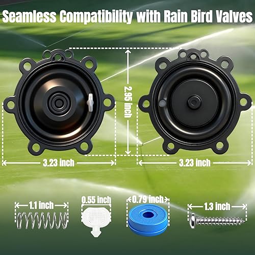 Miniatura 6 de Kit de reemplazo de diafragma de válvula de riego para RainBird CP, CPF, DV, DVF, DAS, ASVF, ASVF, goma Buna-N duradera, resistente a grietas y