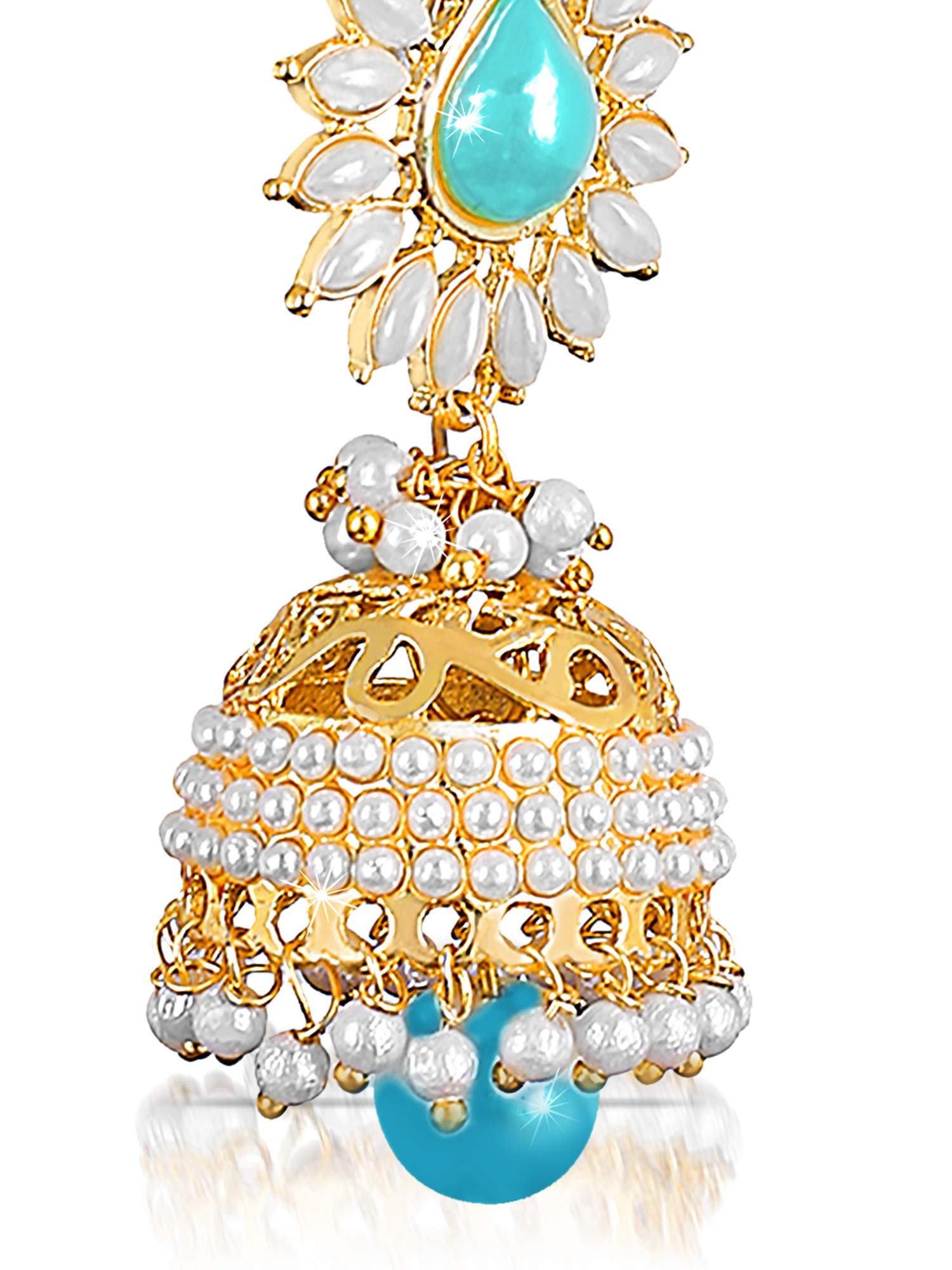 Bollywood Pearl Moti Jhumka Earrings for Women