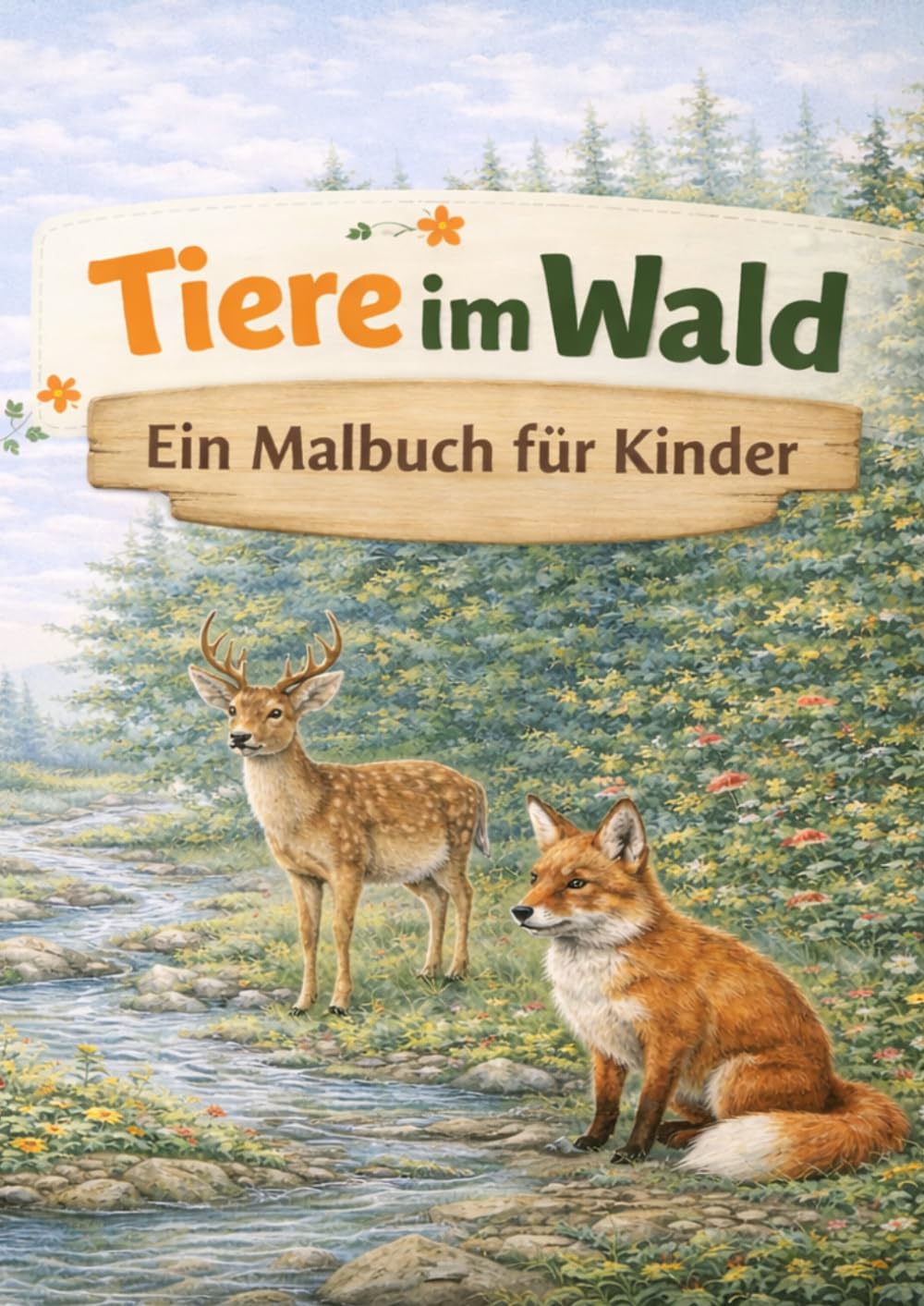 Tiere im Wald: Ein Malbuch für Kinder