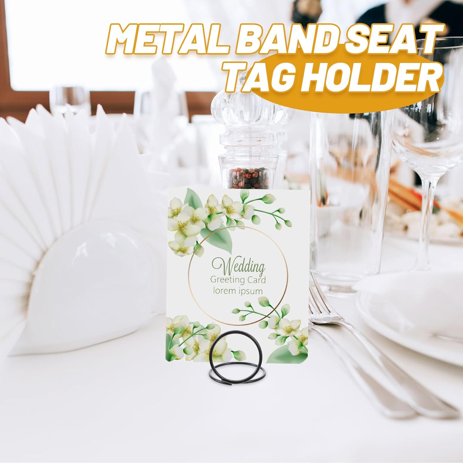 Abaodam Metal Note Clips 6Pcs Wedding Place Card Holders Table Number Holders Memo Photo Display Stand for Office Party