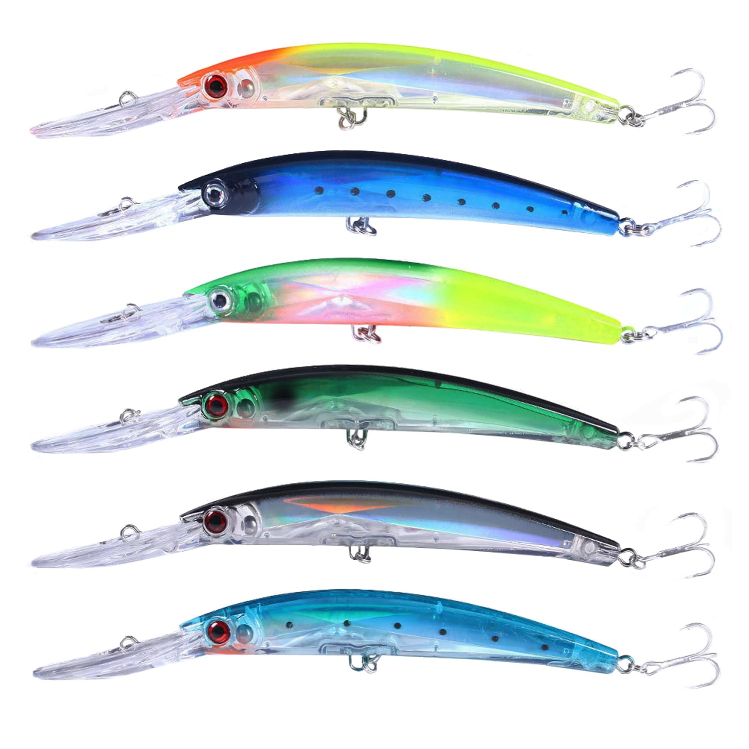 Esche in plastica morbida, 24 confezioni da 23,5 g Jig Head Swimbaits, esche da paddle per la pesca al bass, kit di esche da pesca ganci, esche artificiali attrezzatura, esche per la pesca in mare (B)