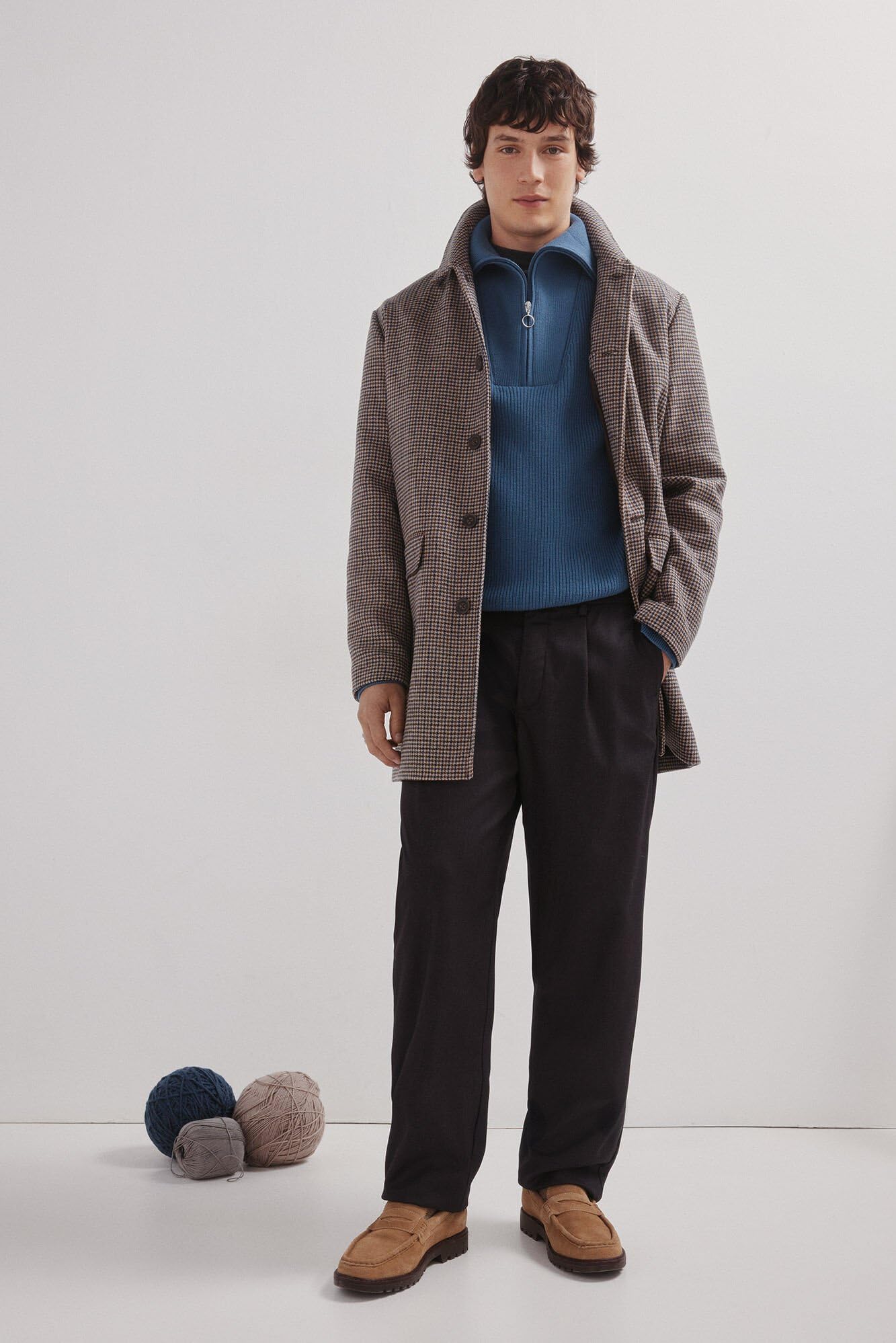 SPRINGFIELD Woolen Harris Tweed Mac Coat SPORT JACKET Hombre