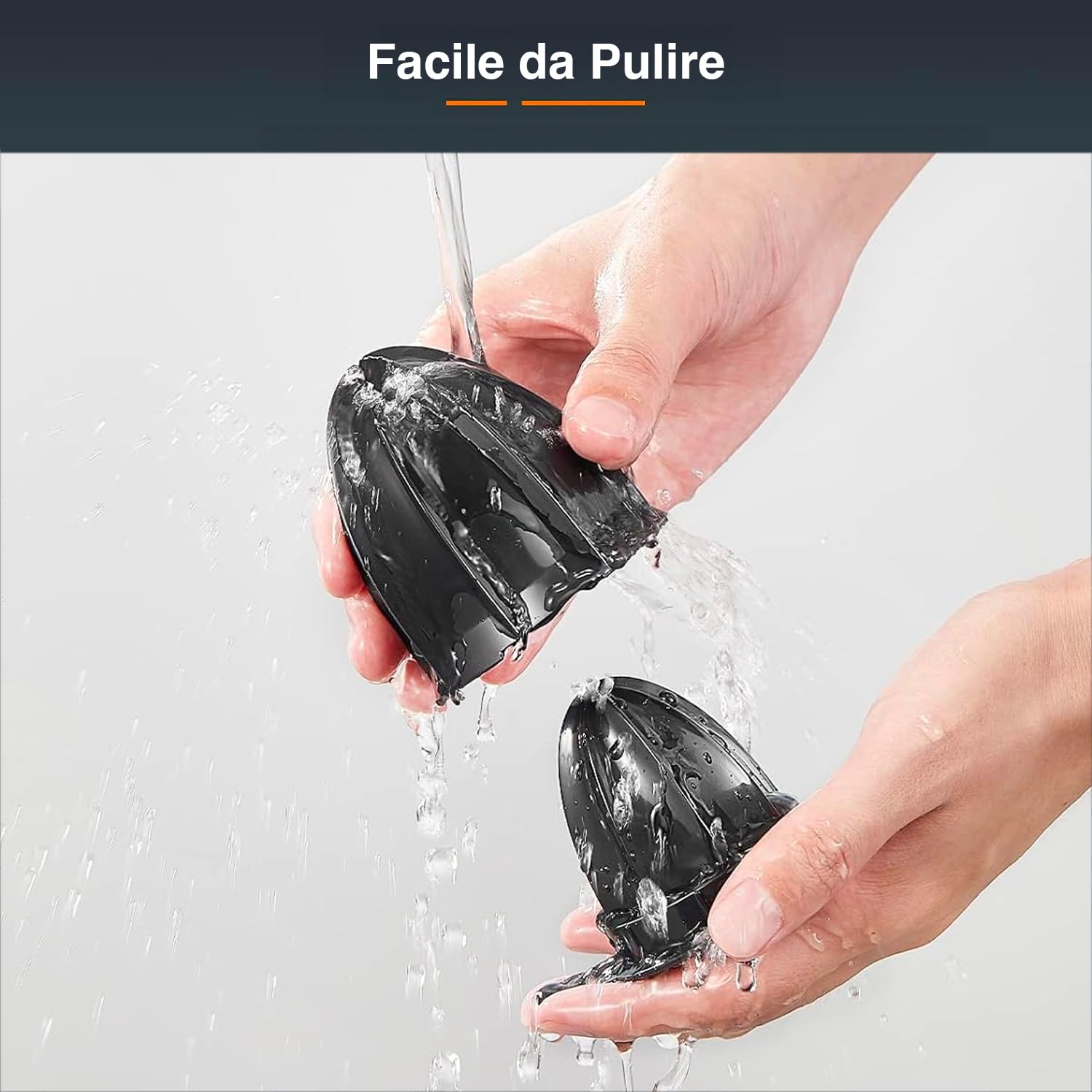 Spremiagrumi Elettrico con Piedini Antiscivolo - con 2 Coni e Beccuccio Antiscivolo, Componenti Removibili, Filtro Polpa, in Acciaio Inox e Plastica, 160W, ‎