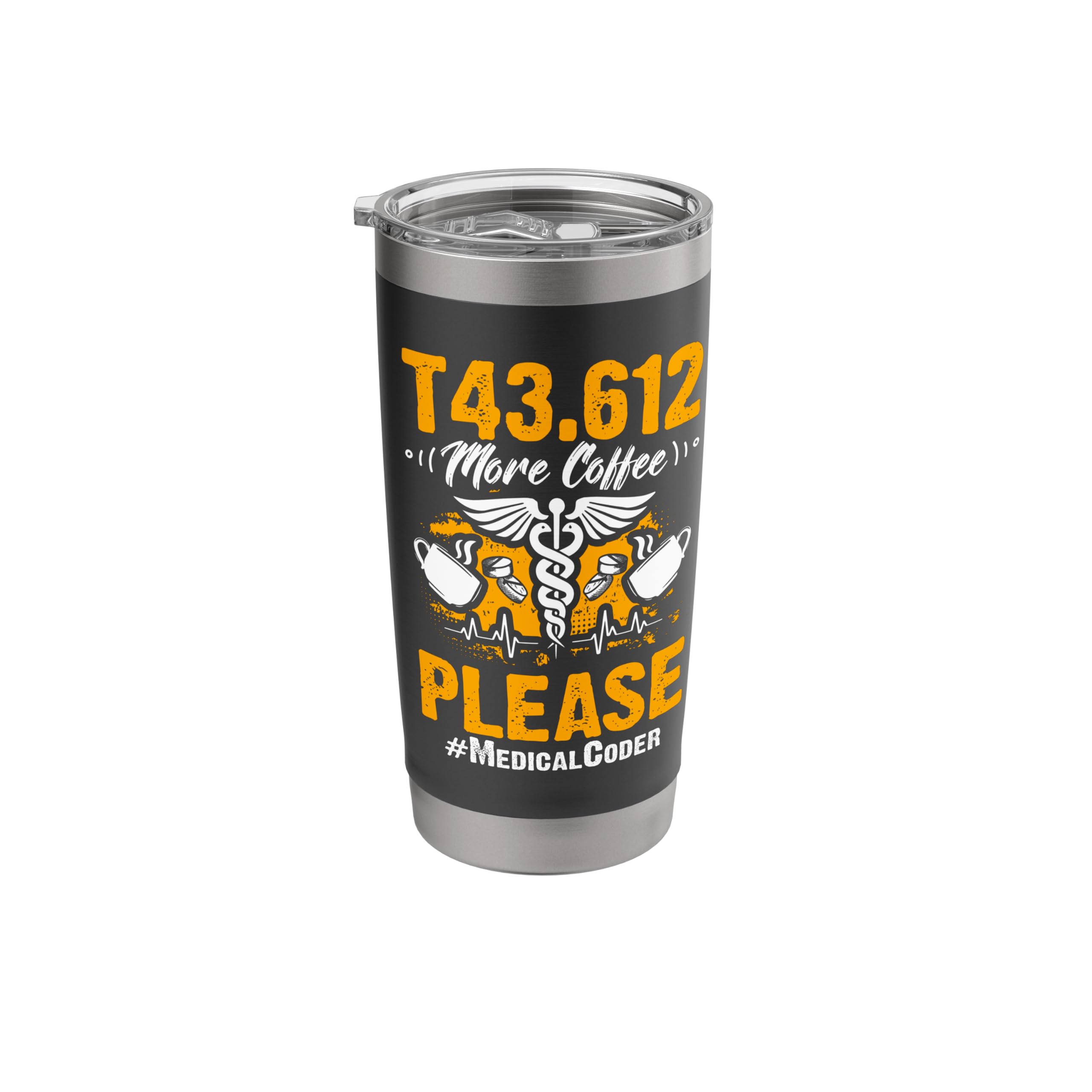 T43 Coffee Medical Coding Clinical Biller Medical Coder Stainless Steel Insulated Tumbler