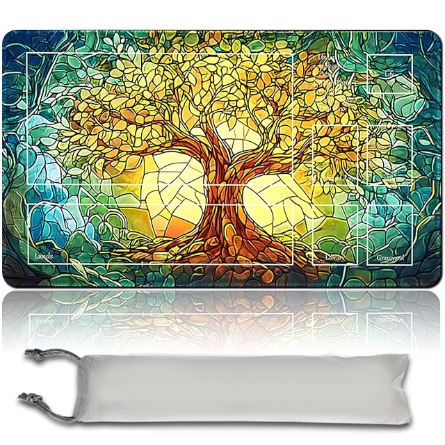 MTG Alfombrilla de juego - 60 cm x 35 cm, arte original, alfombra de juego TCG antideslizante con base…