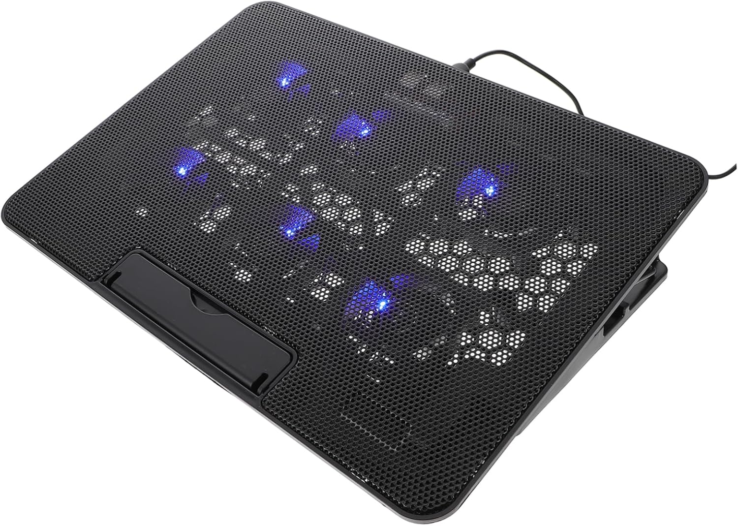 Laptop Cooling Pad Adjustable Height USB Port Compatible Laptop Stand Quiet Fans for Efficient Heat Dissipation for Desk Bed Use