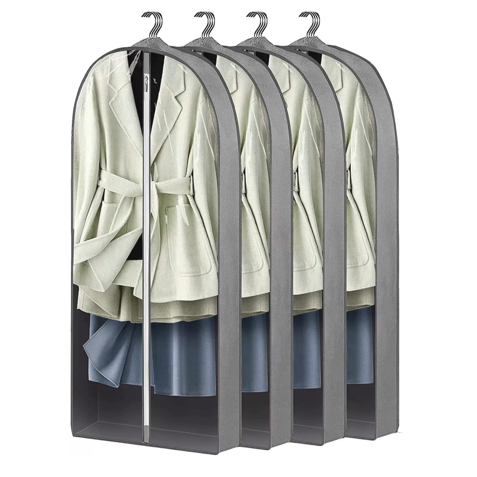 40"&50" Garment Bags, Clear Proof Suits Covers with 4" Gussetes, for