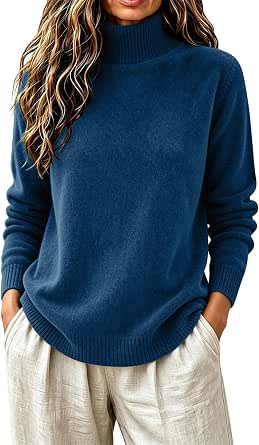 Turtleneck Cashmere Sweater for Women