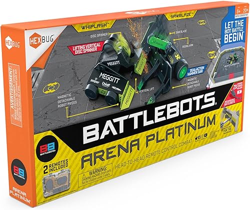 Miniatura 5 de HEXBUG BattleBots Arena Platinum - Robot de juguete multijugador a control remoto para niños - para niños y niñas a partir de 8 años