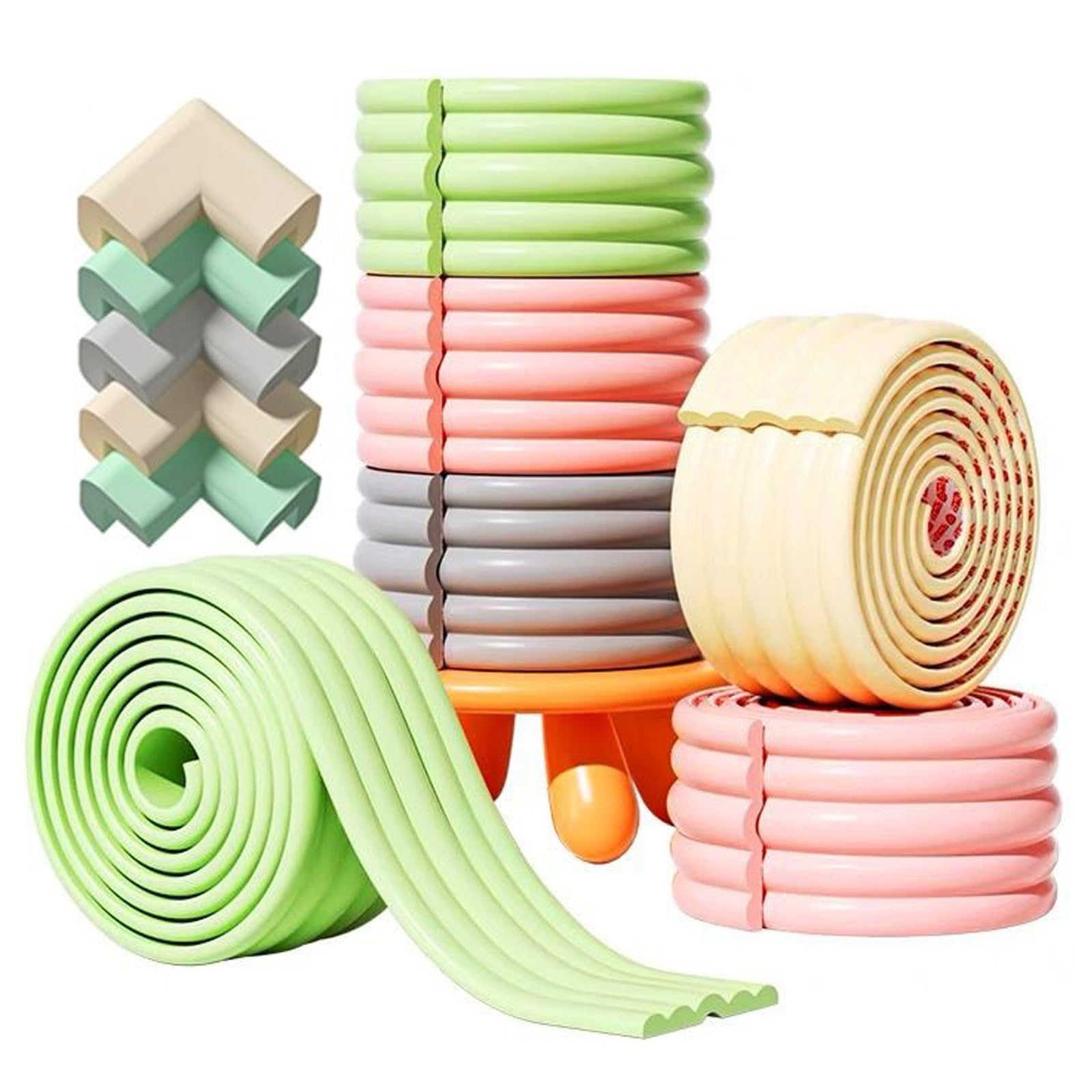 Coperture per angoli da parete, protezioni per bordi di mobili, tavoli, pareti, in schiuma, per la sicurezza dei bambini, forma a W, processo professionale extra spesso, per angoli e bordi affilati