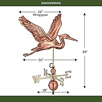 Vista 3 de good Direcciones "estándar" Blue Heron Veleta, ninguno , Cobre