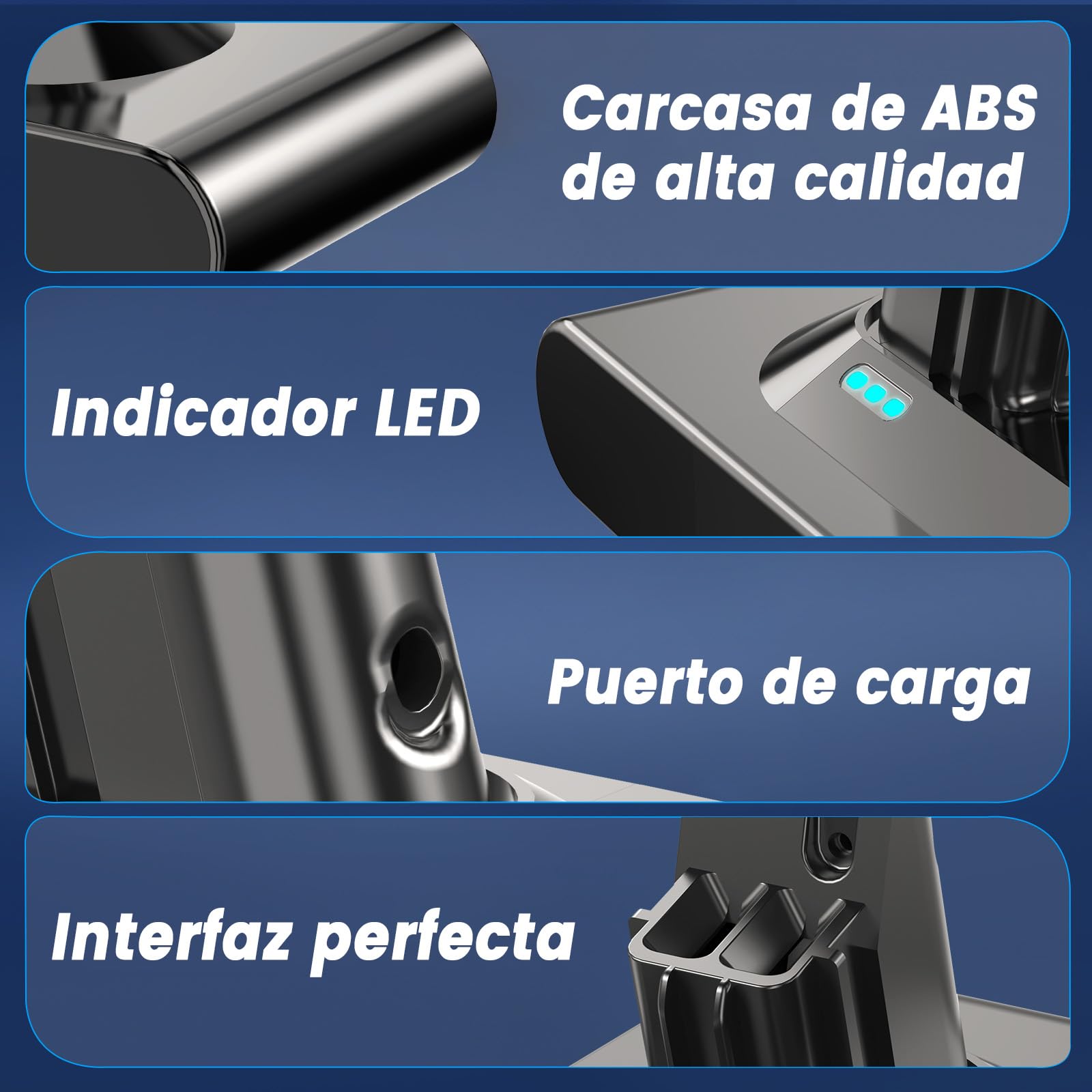 Batería de Repuesto Compatible con Dyson V8 Animal, Absolute, Fluffy, Ecovoltix Batería para Aspiradora SV10 con 2 Filtros