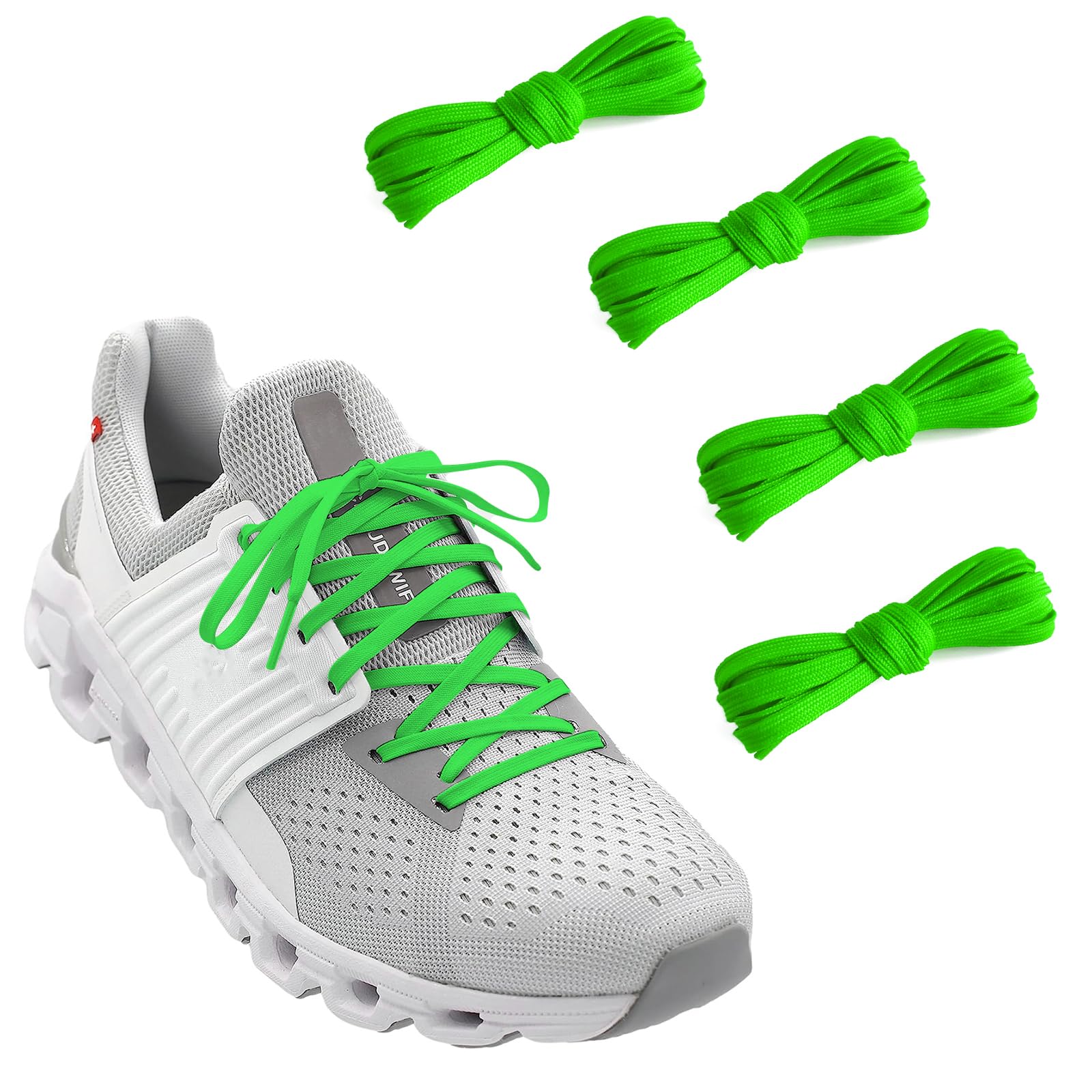 2 Pairs 1/4" Flat Thin Shoe Laces, Original Athletic Shoelaces Shoe Strings Replacement Laces for On Cloud Sneakers