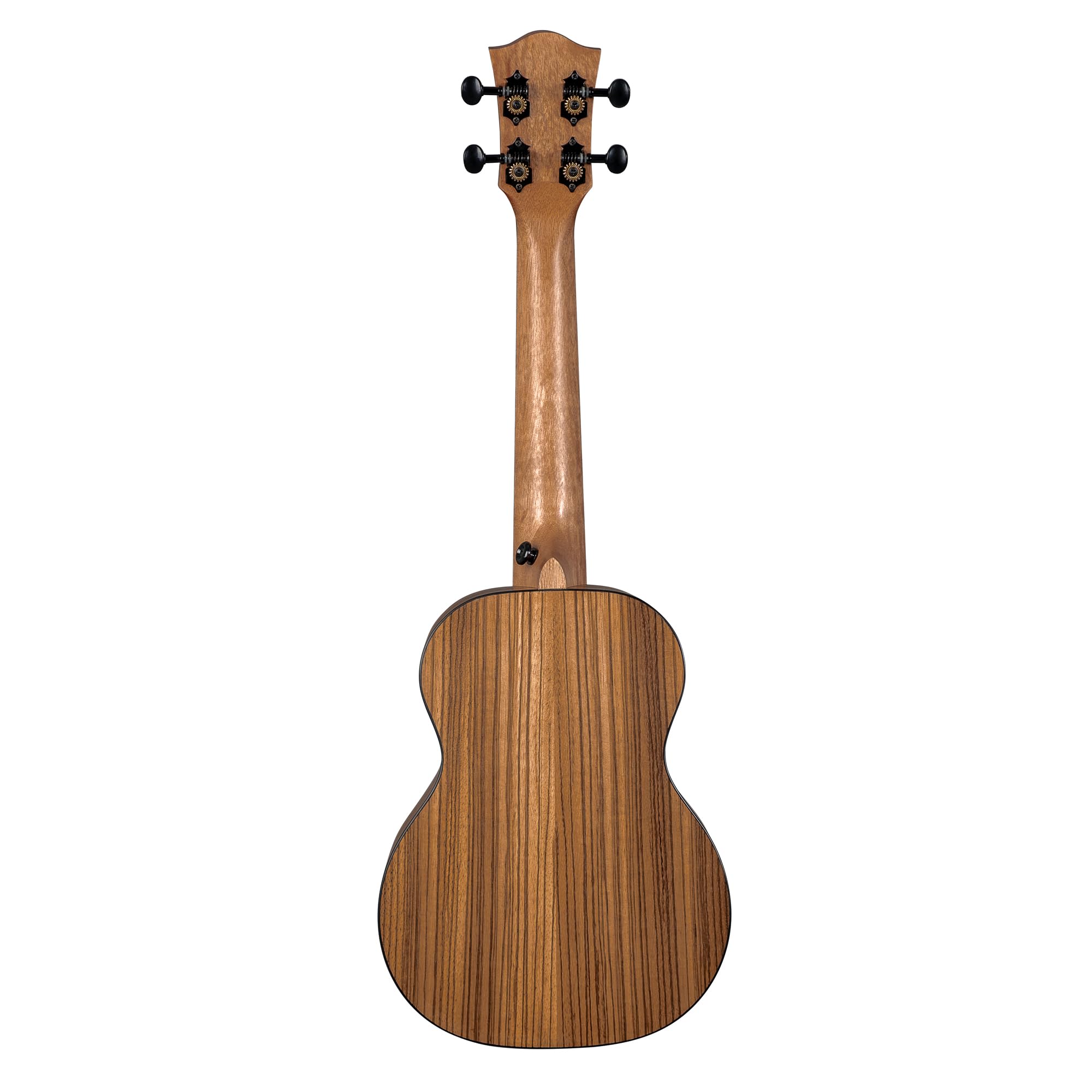 CASCHA Ukulele Zebra Wood – Hochwertiges Zebraholz, Warmer Klang, Okoume Hals, Walnuss Griffbrett, Matte Finish, Cascha Carbon Strings, inkl. Tragetasche - Concert