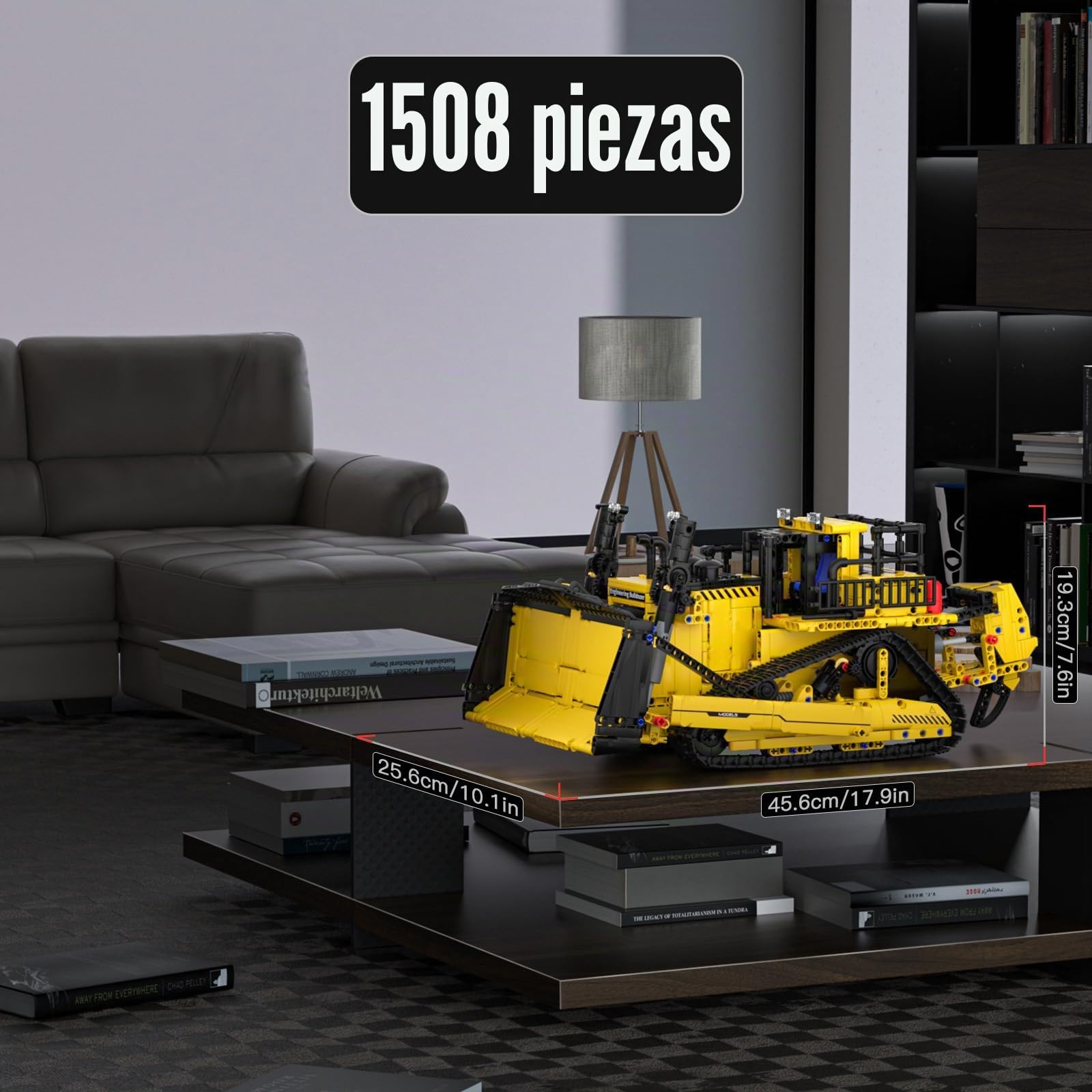 Mould King 15071 Bloques De Construcción De Bulldozer De Control Remoto De Ingeniería Cat d11 Camión Grúa De Juguete De Construcción con Motores para Niños y Adultos (1508 Piezas)