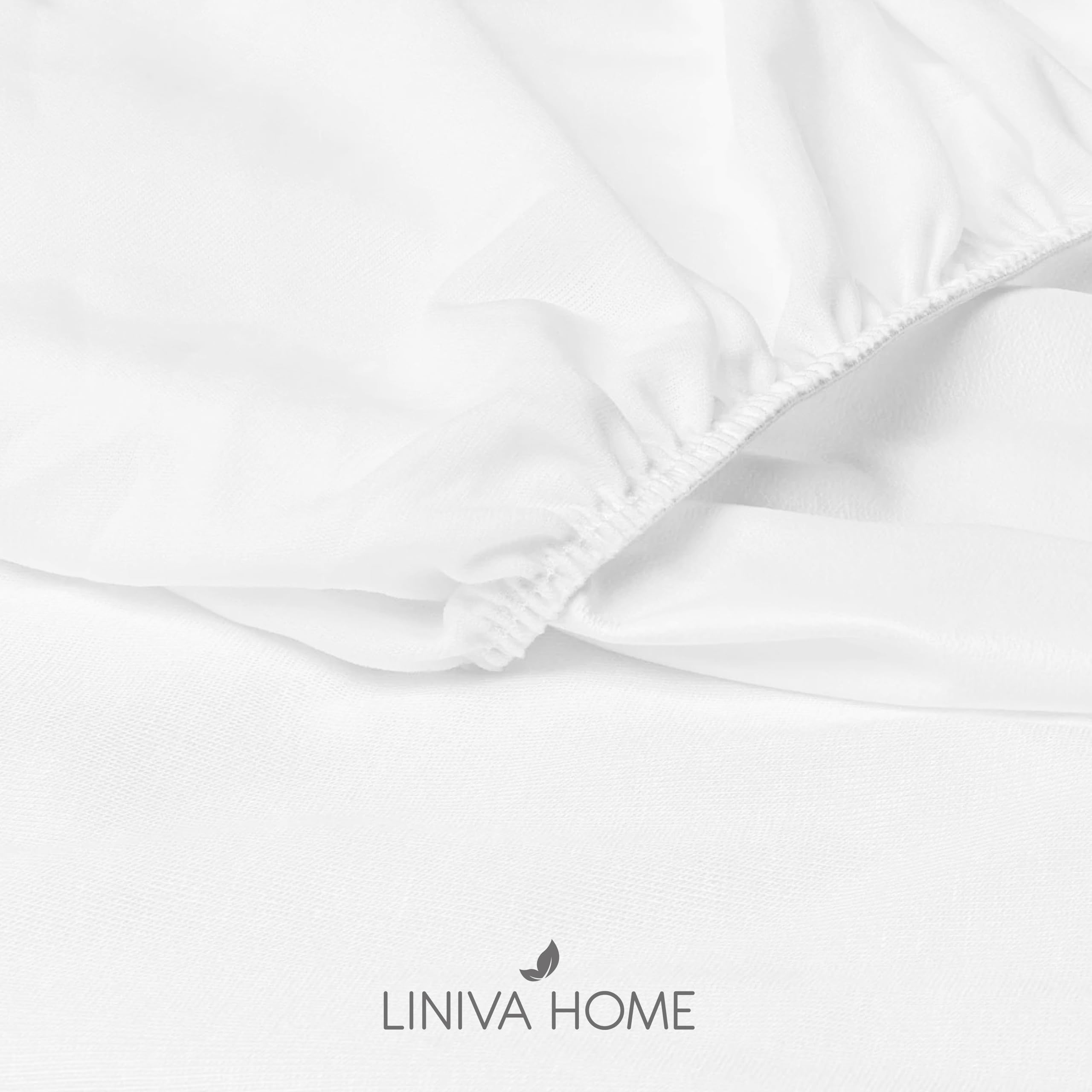 Liniva Home Juego de Sábanas de Hostelería - Colección Victorio - 100% Algodón - Fácil Planchado - Color Blanco | Cama 150 cm (2 Almohadas)