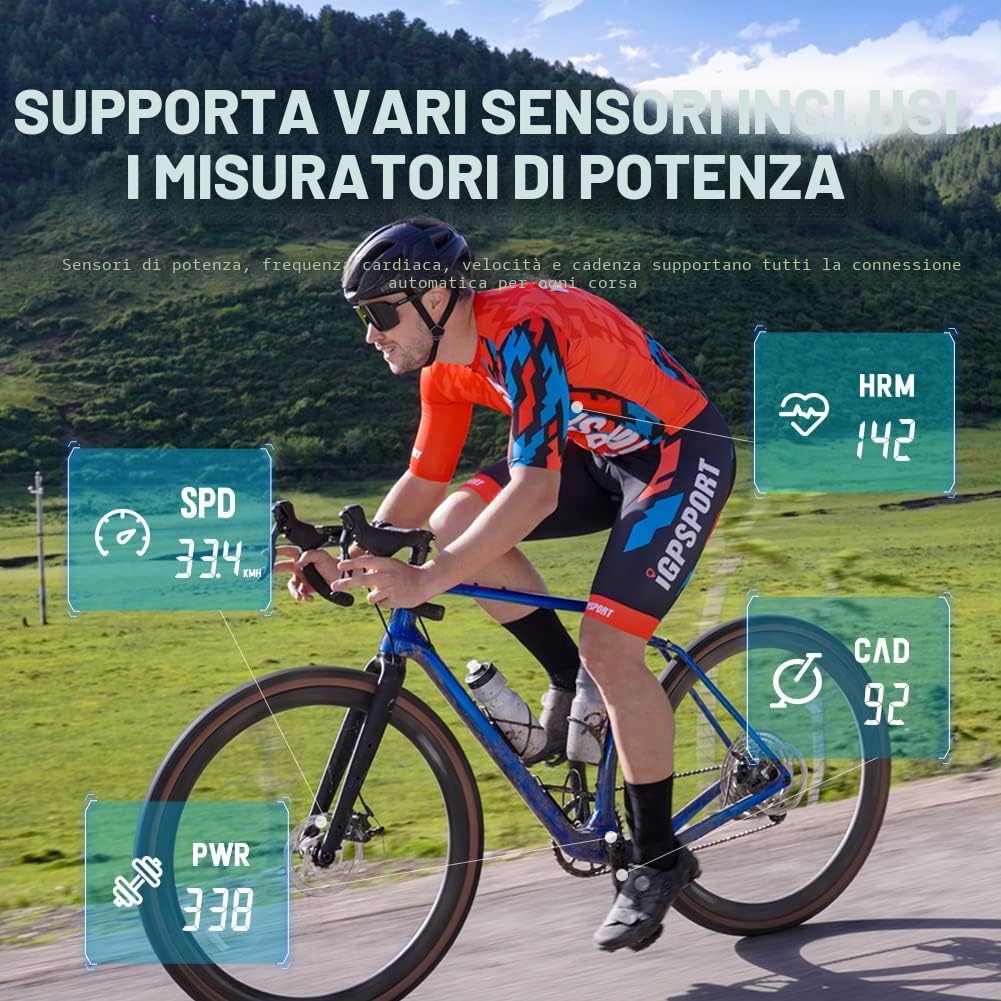 GPS Ciclocomputer con ANT+ iGPSPORT BSC100S Senza fili Impermeabile Computer da Bicicletta