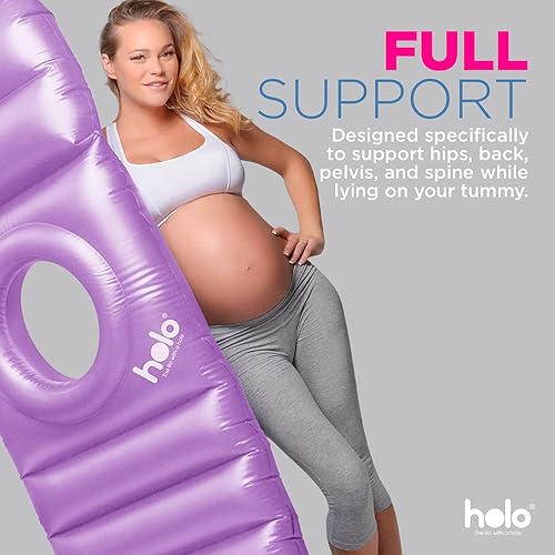 Miniatura 3 de HOLO Almohada inflable original para embarazo cama de embarazo  flotador de balsa de maternidad con un agujero para acostarse boca arriba durante el