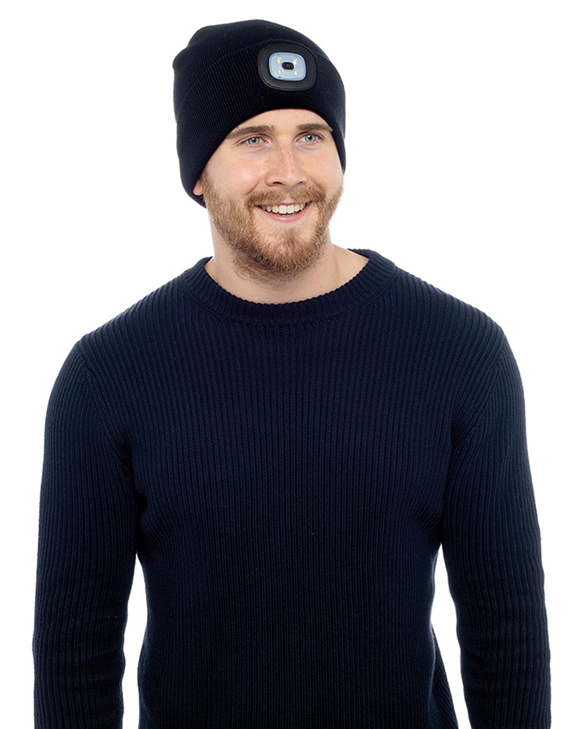 Undercover Unisex Mens - Black Mens Rechargeable Beanie Led Light Hat Gl642 Black