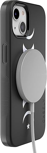 Vista 675 de Casely Funda para iPhone 13 Compatible con MagSafe Color Splash de medianoche Funda retro abstracta Color de medianoche Splash Abstracto