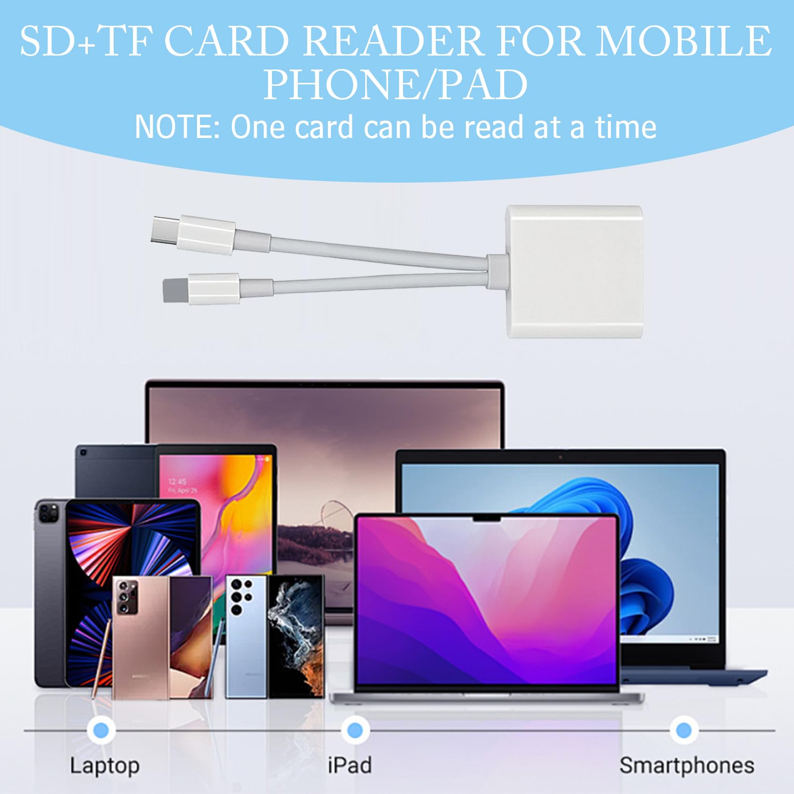 Lettore di schede 3 in 1 Tipo C a USB SD Lettore di schede Micro SD TF per iPad Adattatore per schede di memoria per laptop Lettore di schede USB-C acquista in