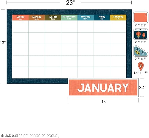 Miniatura 10 de Carson Dellosa Let's Explore 16 piezas inspiradoras recortes de tablón de anuncios, decoración de pared motivacional, decoración de aula temática de