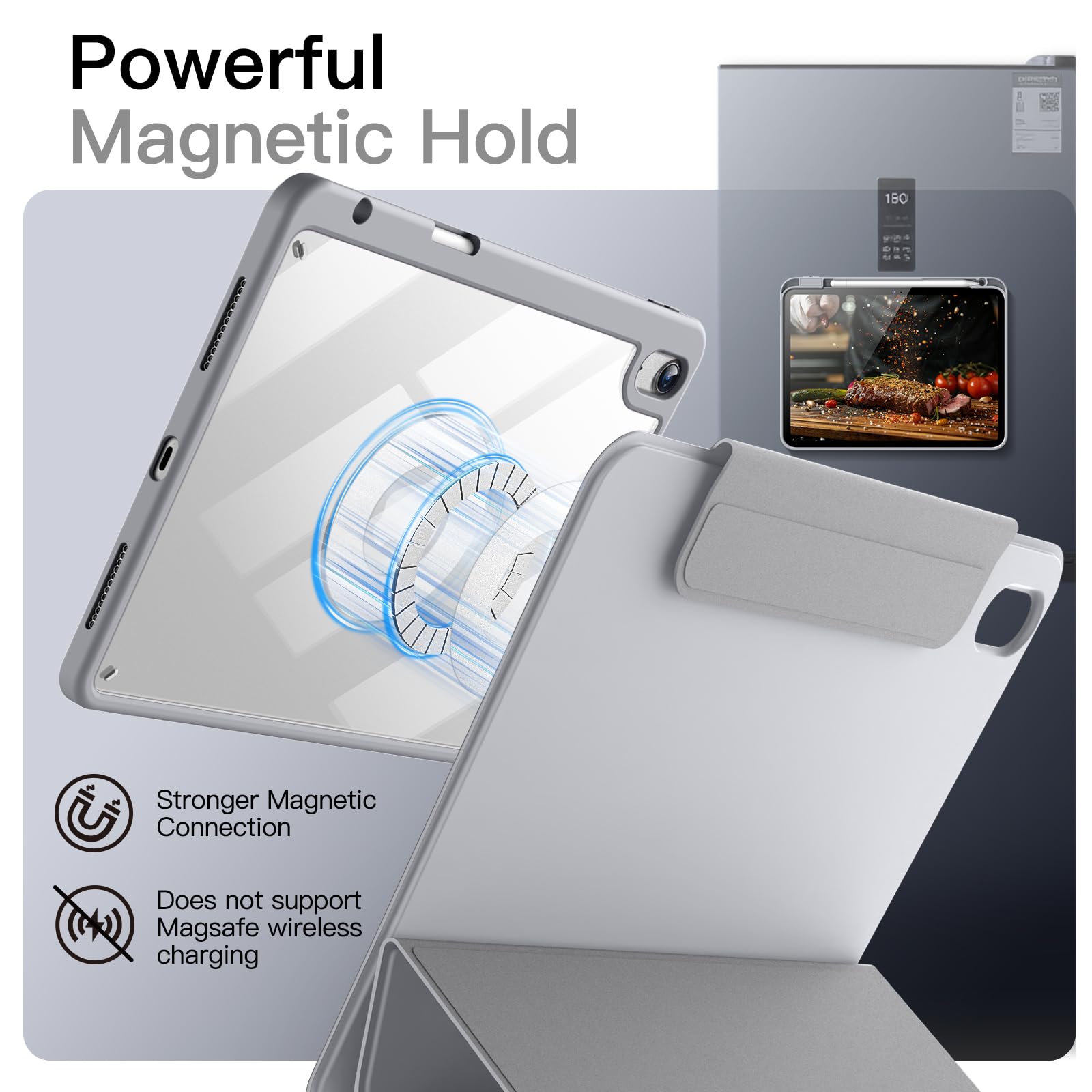 JETech Capa Magnética Destacável para iPad (A16) 11ª/10ª Geração