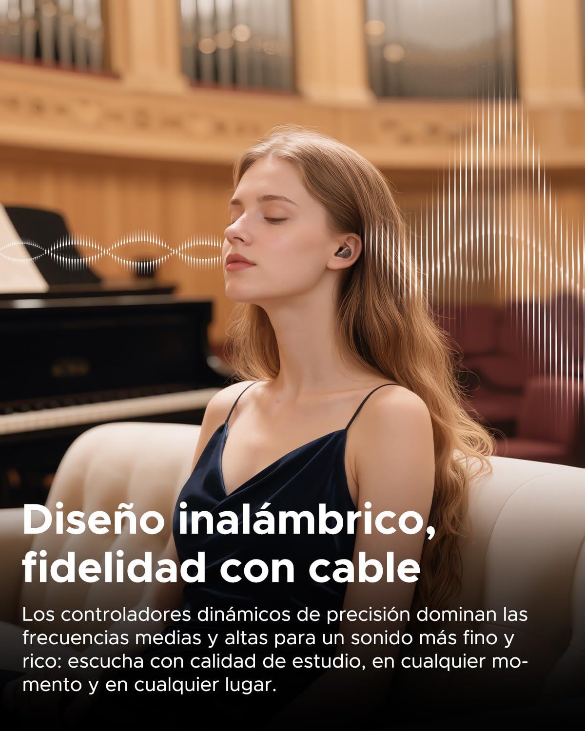 SoundPEATS H3 Auriculares Inalambricos Bluetooth Hi-Res con LDAC & aptX Lossless, Triple Unidad (1DD+2BA), Cancelación Activa 55dB, 6 Micrófonos AI, Modo Transparente, BT5.4, App, 37H, IPX5