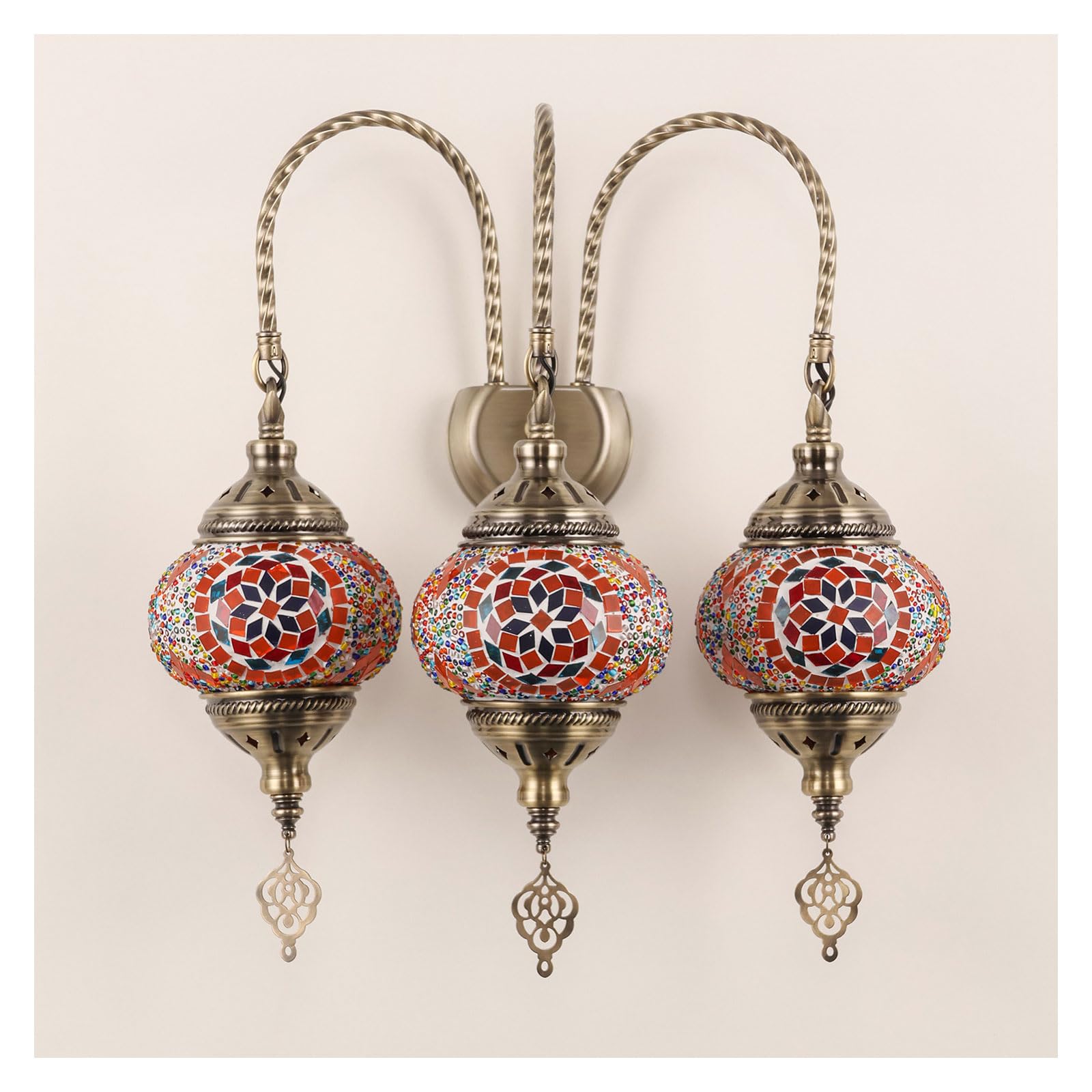 Lampade da Parete Doppie in Stile Etnico, retrò, nostalgiche, romantiche, Decorative per Interni, Ideali per Il corridoio.