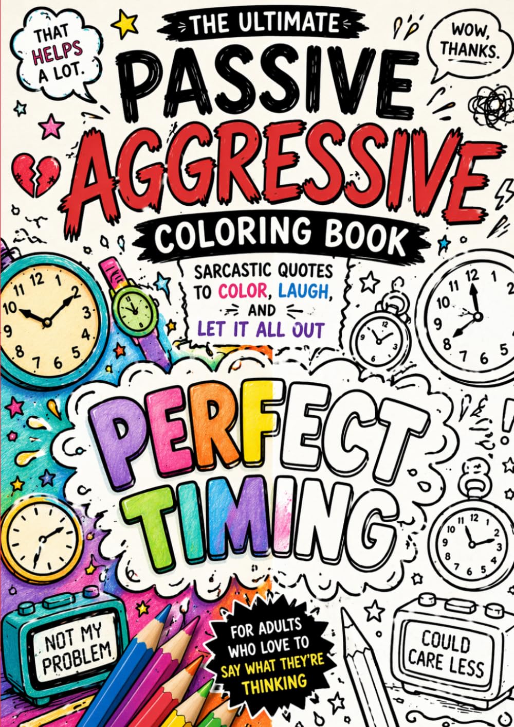 Passive Aggressive Coloring Book Sarcasm Color Therapy Funny Quotes Stress Relief Humor: Adult Coloring Book with Funny Sarcastic Sayings for Relaxation Self Care Gift Stress Relief