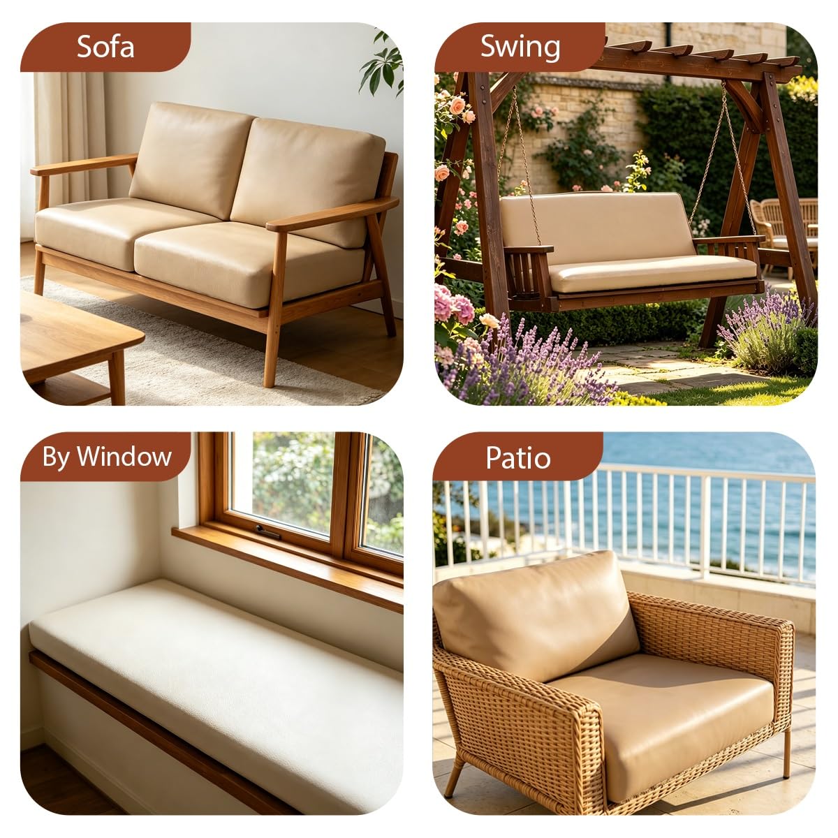 Cuscino for Panca da Esterno Impermeabile Antiscivolo for Giardino 8cm | Cuscino for Panca su Misura for Terrazza Balcone Divano Cucina Mobili da Interni Rimovibile(Sky blue,70x120cm)