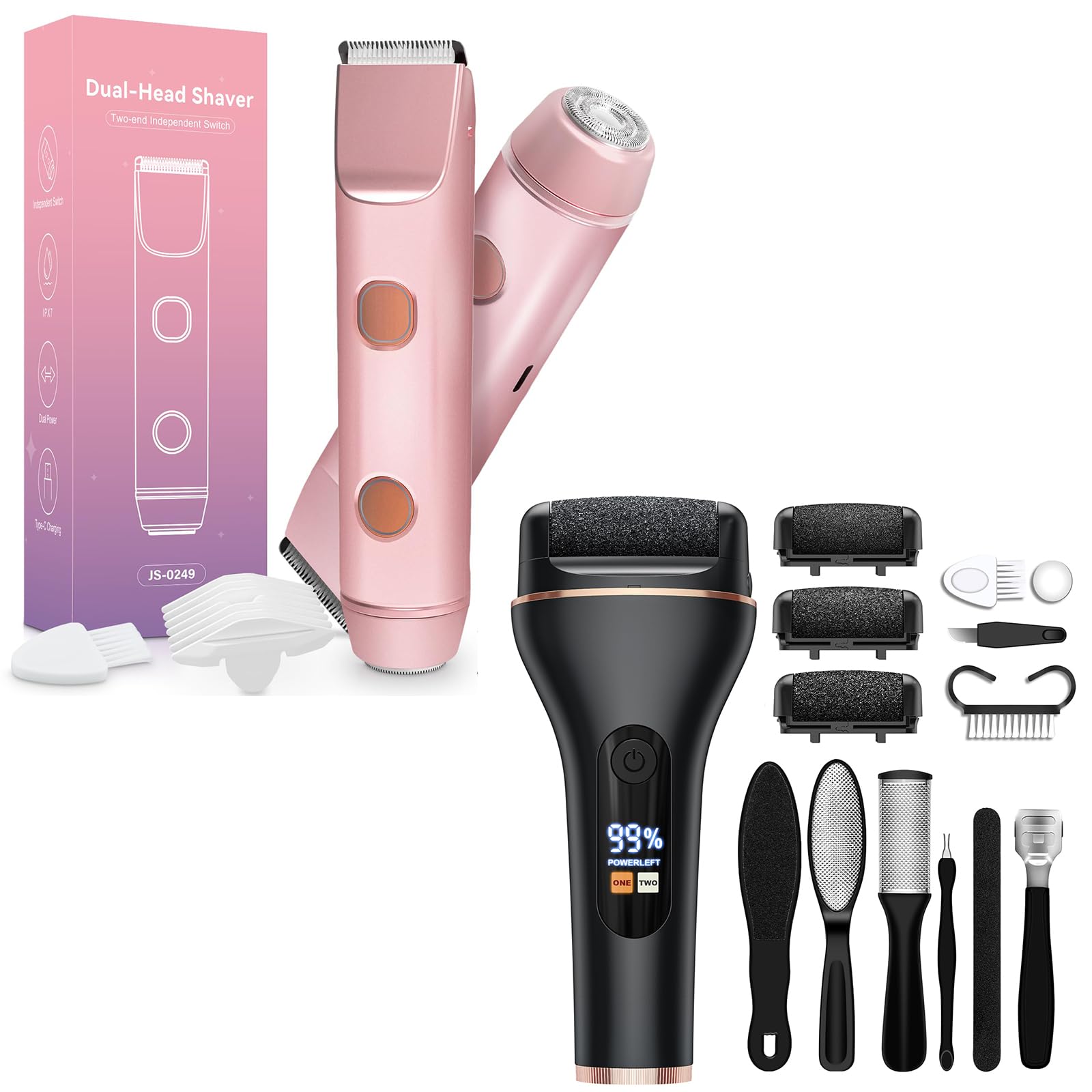 Hornhautentferner Elektrisch, Bikinitrimmer & Gesichtsrasierer Damen