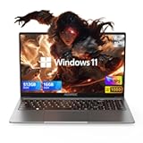 16.0-inch Gaming Laptop, 16GB DDR4 512GB SSD Laptop Computer, Windows 11 Laptop with 12th Quad-Core Processor(Up to 3.6GHz), 1920P FHD Display, WiFi 6, USB3.2, Type_C