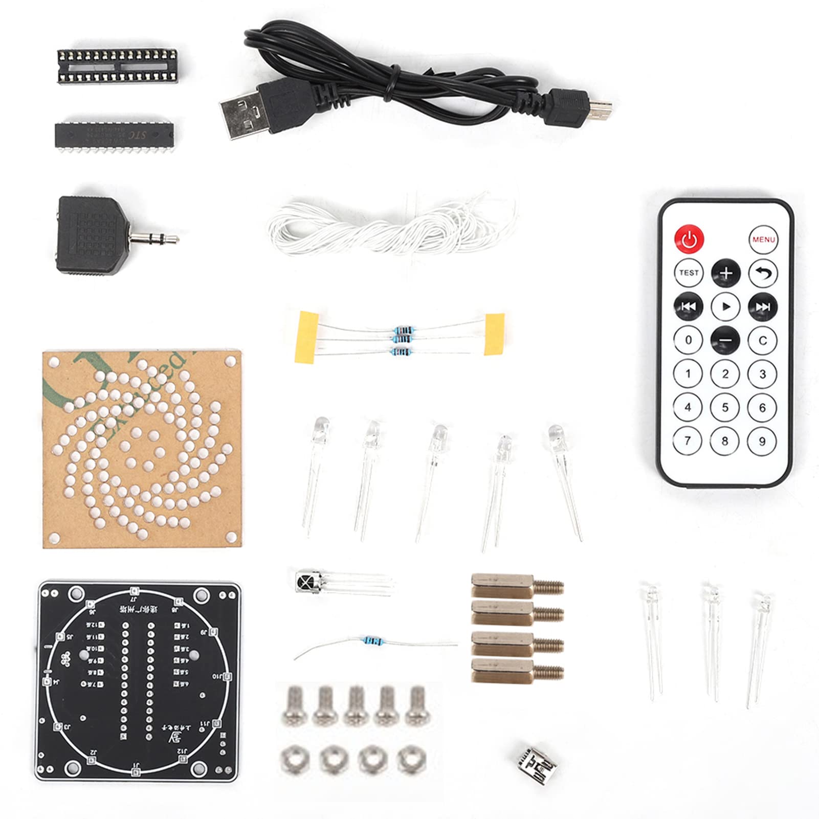LED Light DIY Kit, Colorful LED Light Cube Canton Tower Set, 5V USB Power Supply, for DIY Enthusiasts