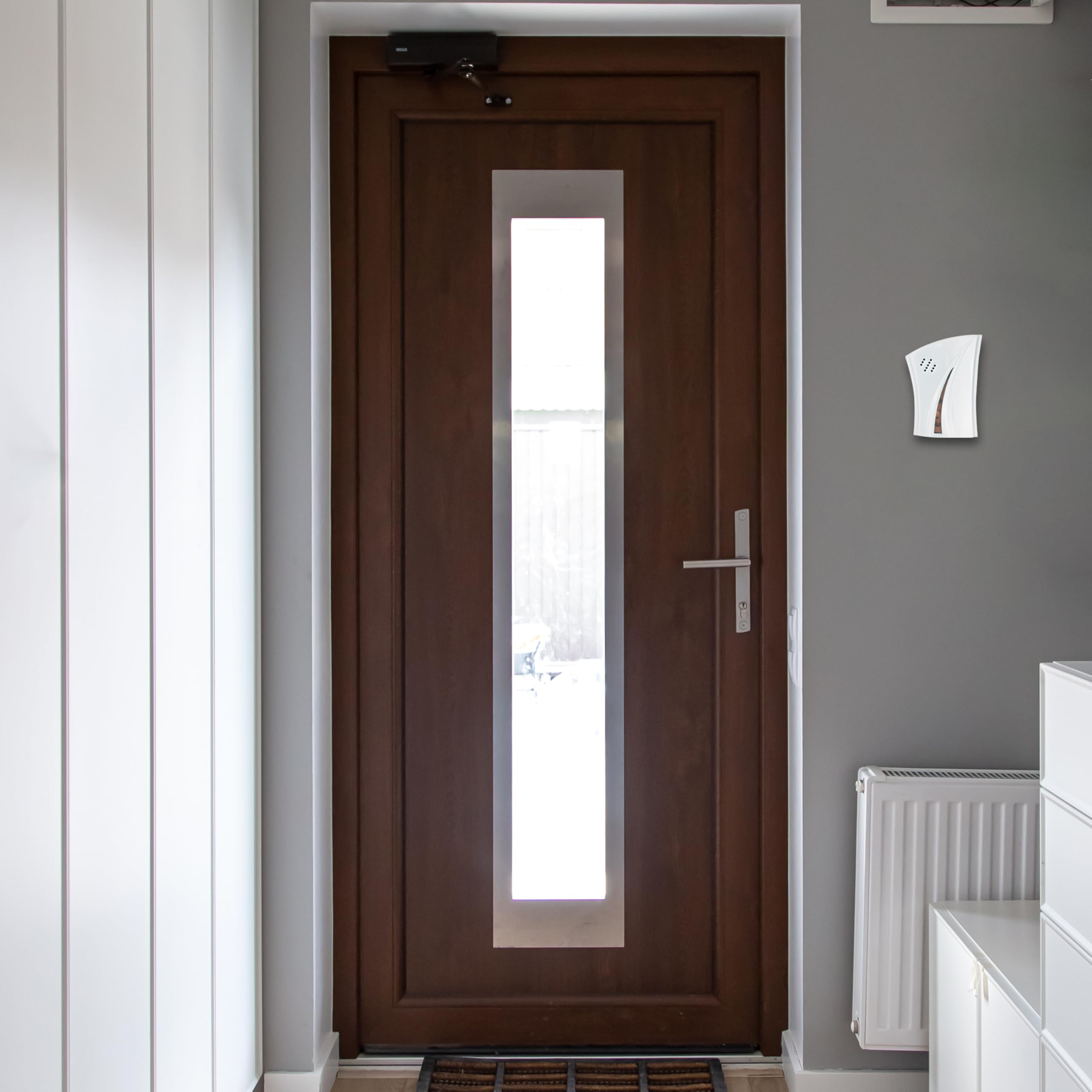 Retoo Timbre inalámbrico con alcance de 180 m y 32 melodías, timbre de puerta con niveles de volumen de 110 dB, timbre con receptor de enchufe, para apartamentos, jardín, juego de tonos de llamada
