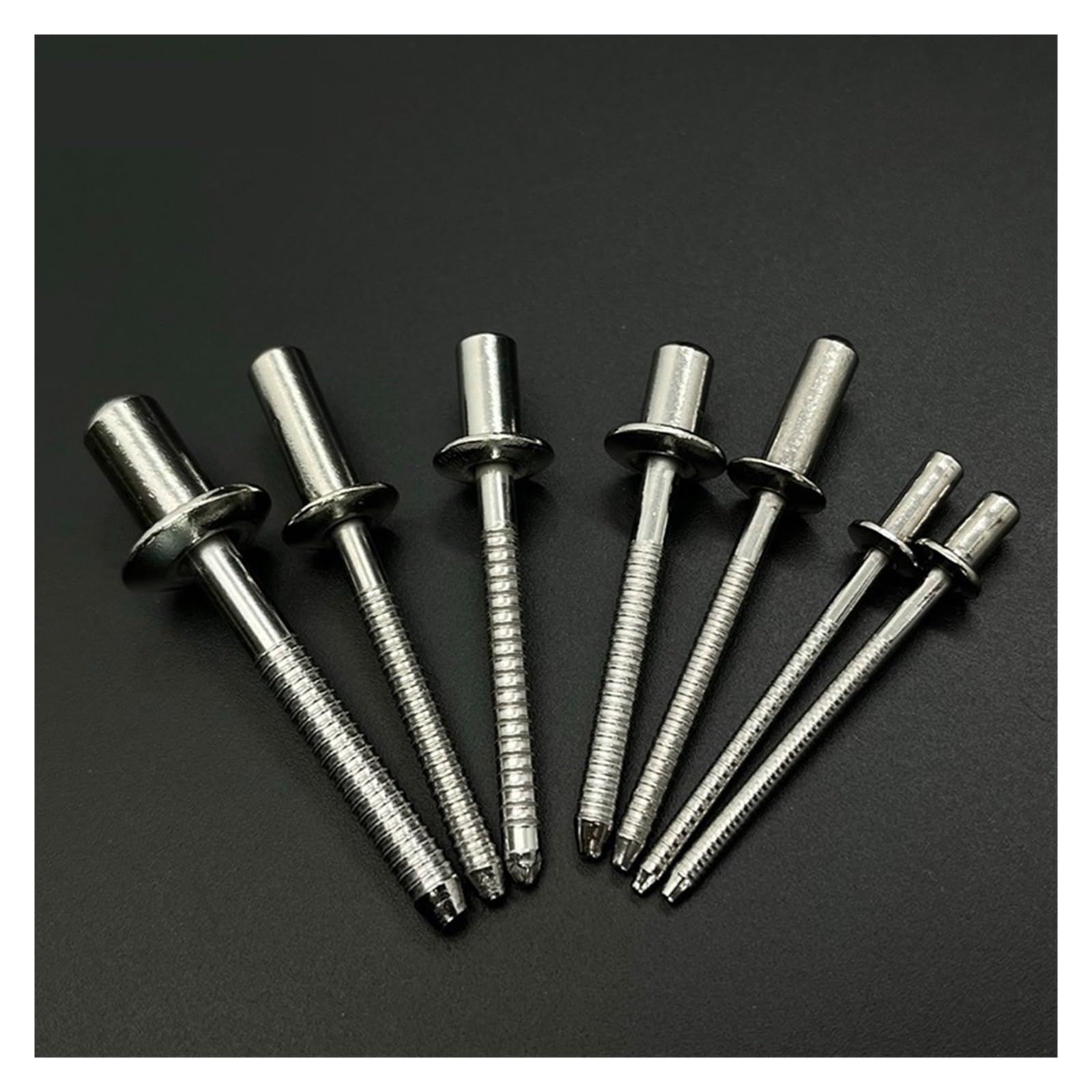 Remaches ciegos de aluminio, Remache ciego de acero inoxidable sellado, varios tamaños, paquete 30 o 50 unidades(50pcs,6.4x16mm)