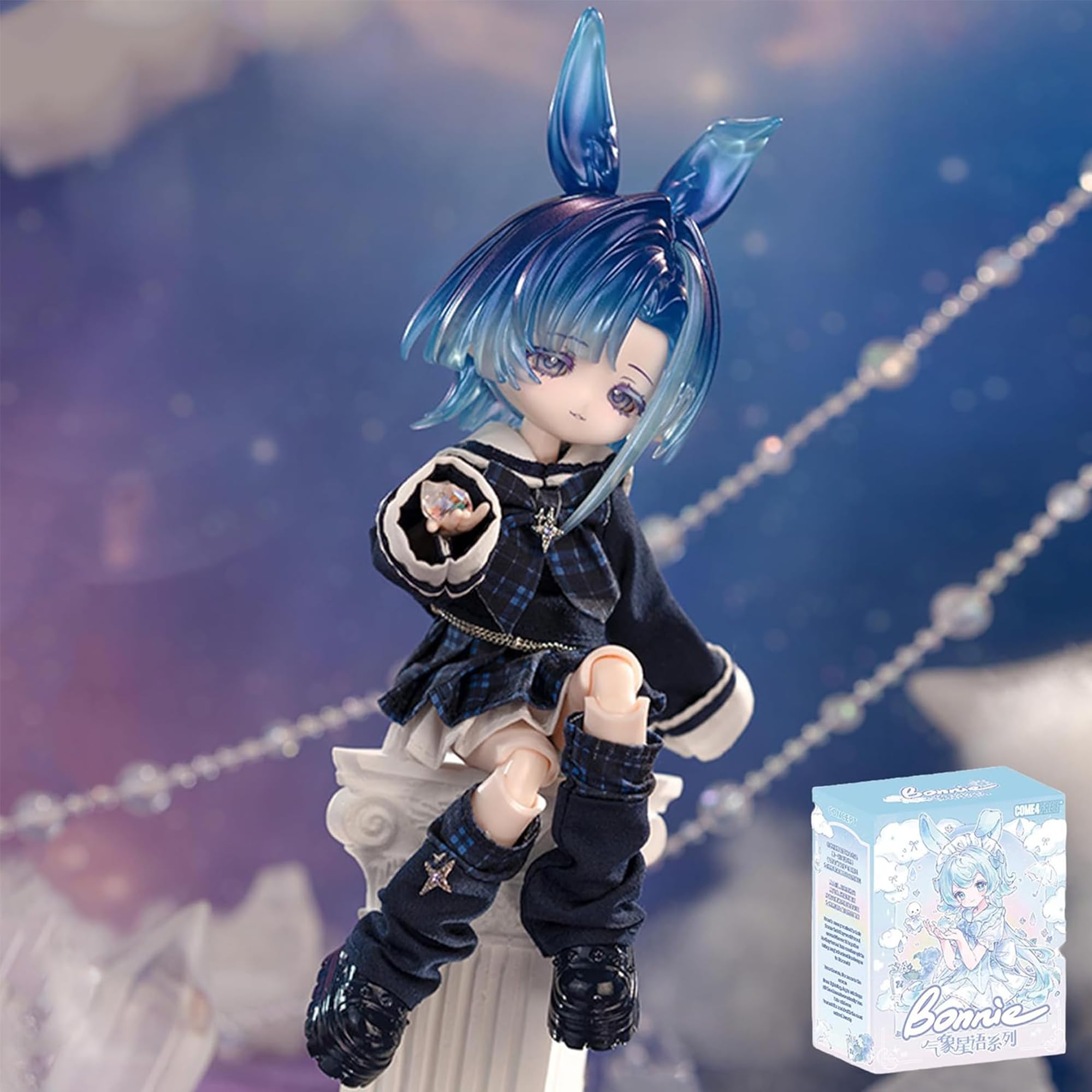 TOYVERSE COME4FREE BJD Bonnie's 3. Generation seria meteorologiczna, Aurora Die Aurora, Standard Edition, 1 szt./19 cm, lalka BJD, ruchome lalki z ubrankami dla lalek, prezent urodzinowy, 15+