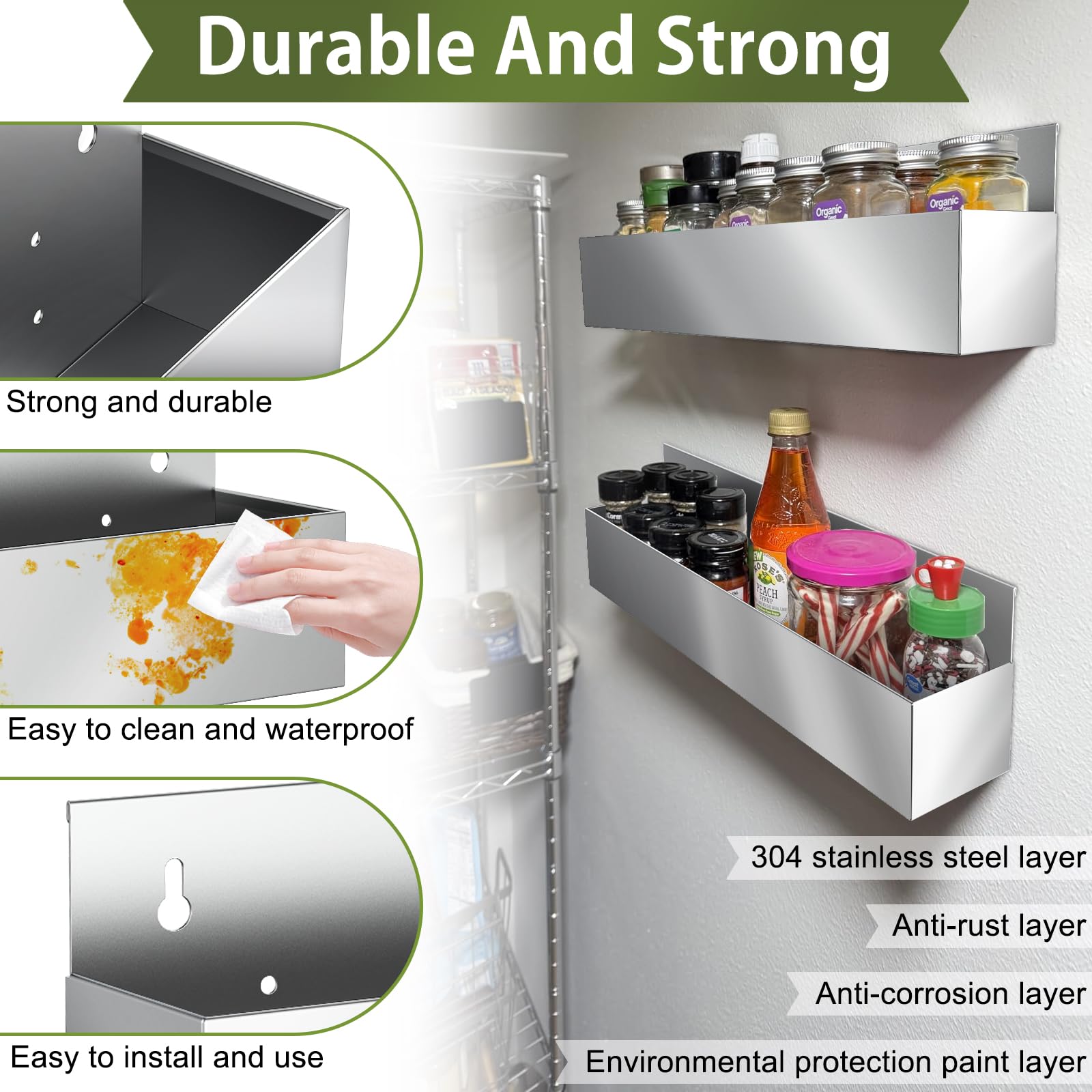 Stainless Steel Bottle Holder - Liquor Rail -4 Stainless Steel Bottle Holder - Liquor Rail -4