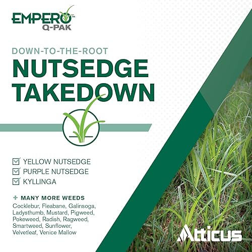 Miniatura 2 de Atticus Empero Q-Pak Nutsedge Killer (0.35 onzas) herbicida de césped – Mata el césped de nueces en céspedes establecidos, césped ornamental y áreas