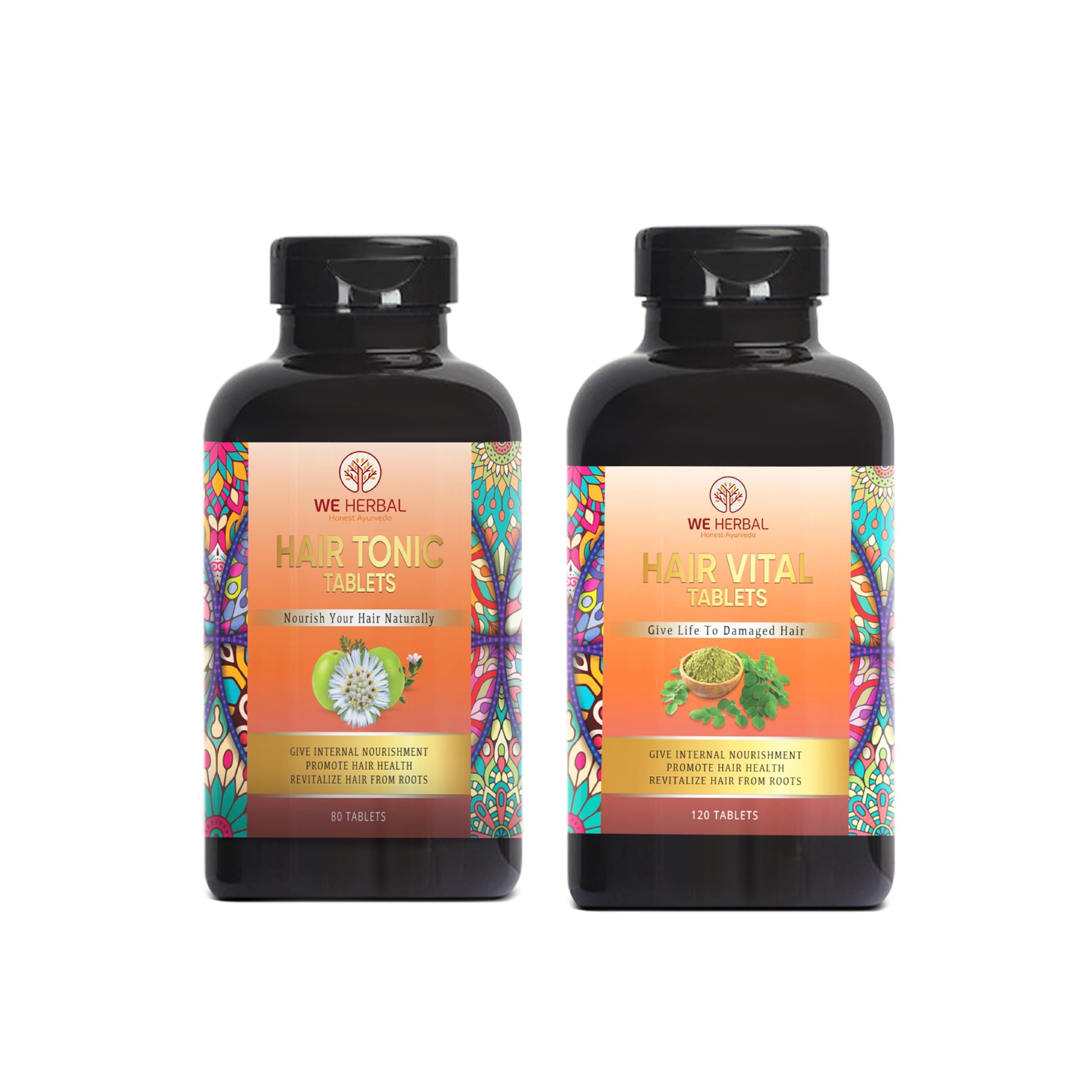 WE HERBAL Hair Care Tablets Combo 100% Natural Solution For All Hair Problems Internal And External Care pack for your Damaged Hairs, Pack of 2-image-32