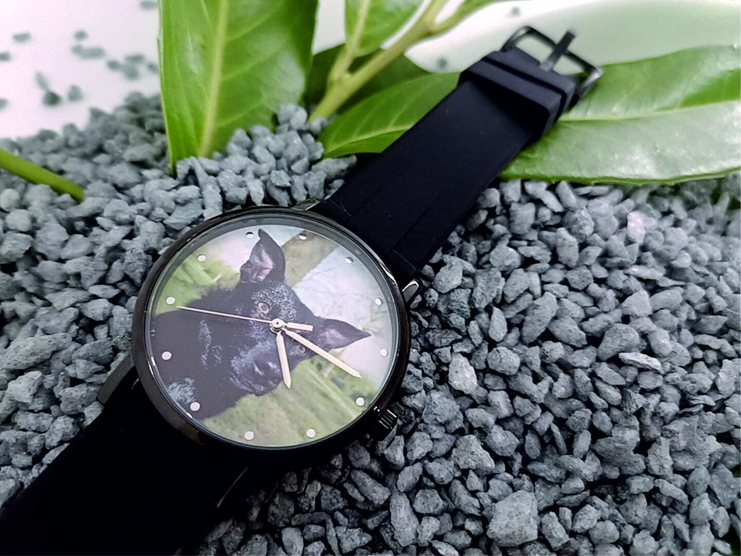memories Reloj con foto personalizada reloj de 40 mm con imagen 3BAR reloj fotográfico fabricado en Alemania, Negro , Correa