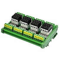 Vista 11 de Montaje en carril DIN AC/DC 5V 12V 24V SPST-NO 5Amp módulo de relé de potencia (CA/CC 5V, 8 canales)